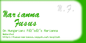 marianna fusus business card